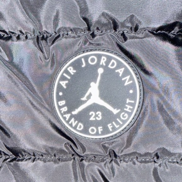 Jordan Black and Red Hooded Vest with White Sleeves - Picture 8 of 11